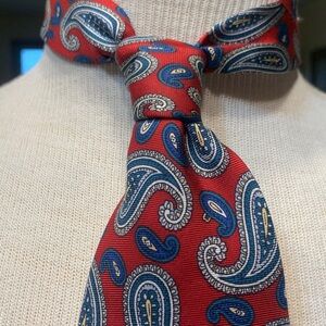 CHRISTIAN DIOR MONSIEUR 90’s BOLD PAISLEY 100% SILK NECKTIE